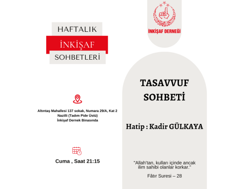 Haftalık Tasavvuf Sohbetleri