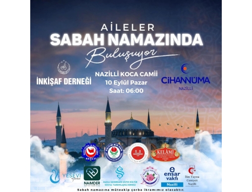 Cihannüma ve İnkişaf Derneği Olarak Öncülük Ettiğimiz ve İslami STK’larımızında İştiraki ile Sabah Namazında Buluştuk