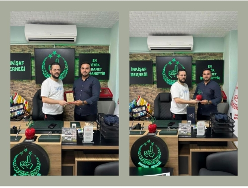 Aydın Kızılay Başkanı Sefa ŞIK Tarafımıza Plaket Takdim Etti