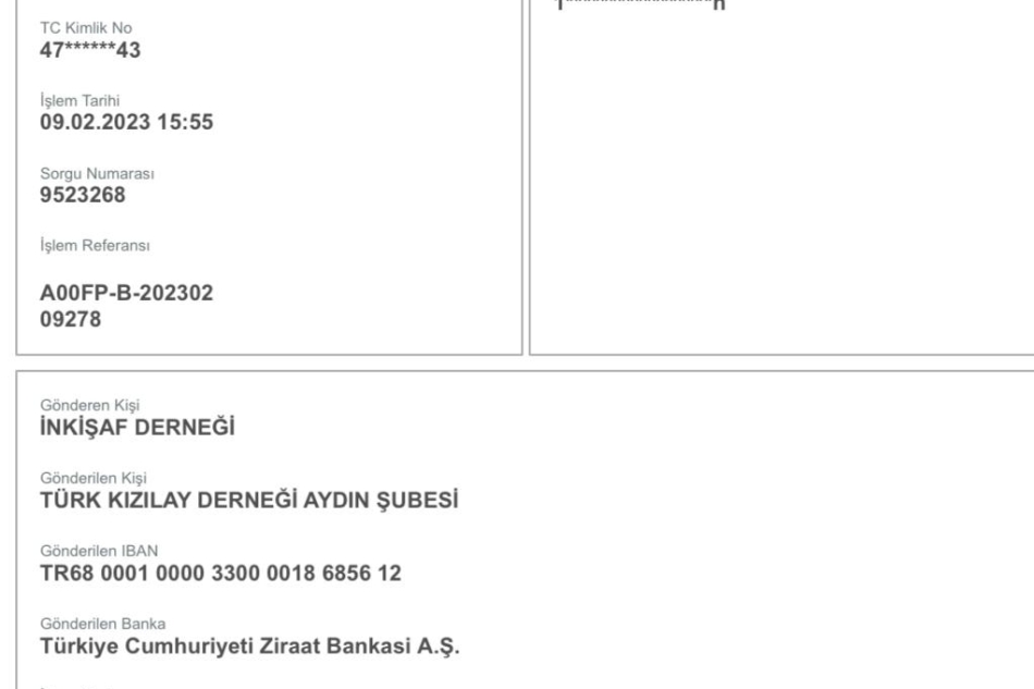 Türk Kızılay Derneği Nazilli Şubesine Depremzedeler İçin Bağış